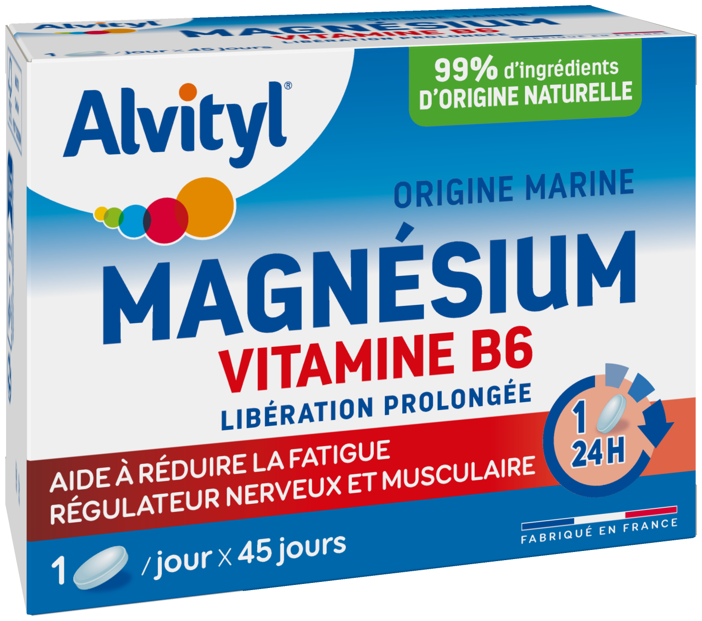 image (PTA) Alvityl® Magnésium Vitamine B6 Boîte de 45 comprimés URGO